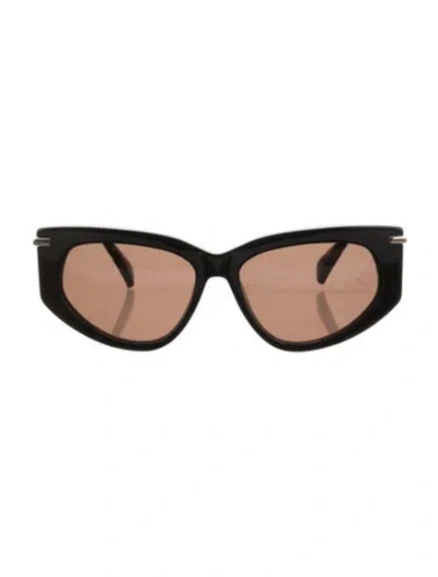 Pre-owned Max Mara Cat-eye Tinted Sunglasses In Brown