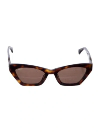 Pre-owned Max Mara Cat-eye Tinted Sunglasses In Brown
