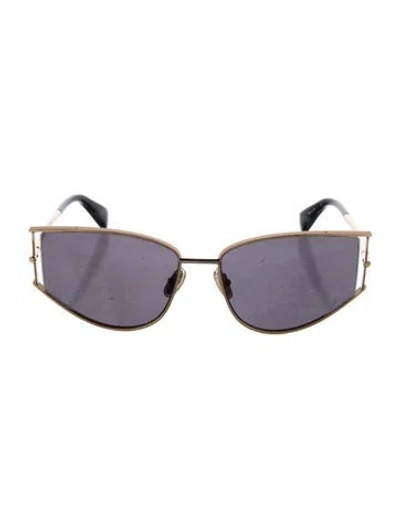 Pre-owned Max Mara Cat-eye Tinted Sunglasses In Gold