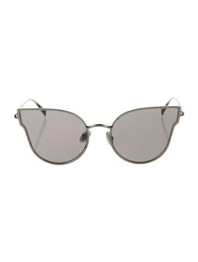 Pre-owned Max Mara Cat-eye Tinted Sunglasses In Silver