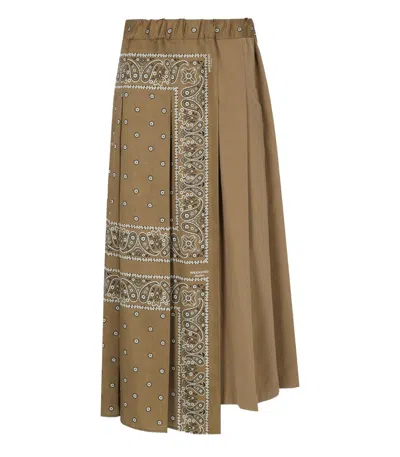 Max Mara Ceci Beige Skirt In Brown