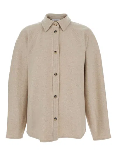 Max Mara Long-sleeved Casual Jacket In Animal Print