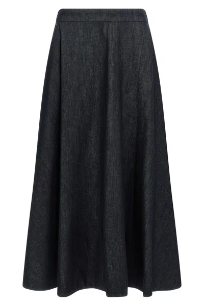 Max Mara 'cecile' Skirt In Blue