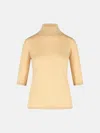 Max Mara 'cecina' Beige Virgin Wool Turtleneck Sweater In Beige
