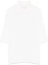 Max Mara Cecina Wool High-neck Top In White