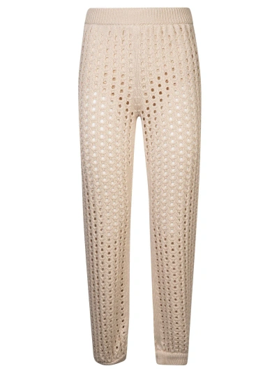 Max Mara Cecina Track Pants In Beige