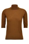 Max Mara Cecina Wool Turtleneck Sweater In Brown