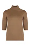 Max Mara Cecina Turtleneck In Brown