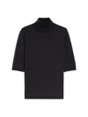 Max Mara Dark Blue Turtleneck Jumper In Ultramarine