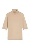 Max Mara Cecina Wool Knit Turtleneck Jumper In Ivory
