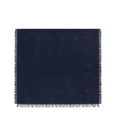 Max Mara Cedro Navy Blue Scarf