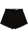 Max Mara Cedro Suede Mini Shorts In 黑色