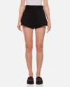 Max Mara Cedro Suede Mini Shorts In Black