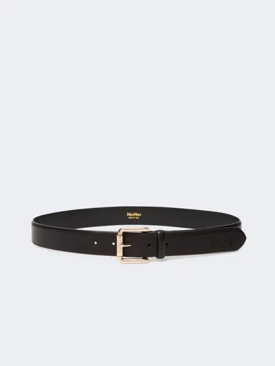 Max Mara Ceinture En Cuir In Black