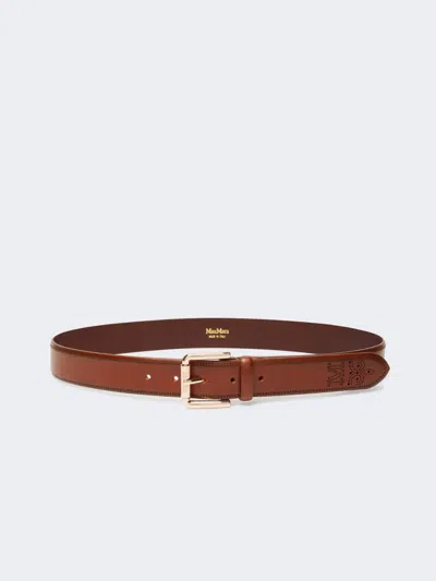 Max Mara Ceinture En Cuir In Brown