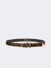 Max Mara Leopard Print Belt In Brown