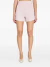Max Mara Tailored Wool Mohair Silk Blend Shorts In Pink