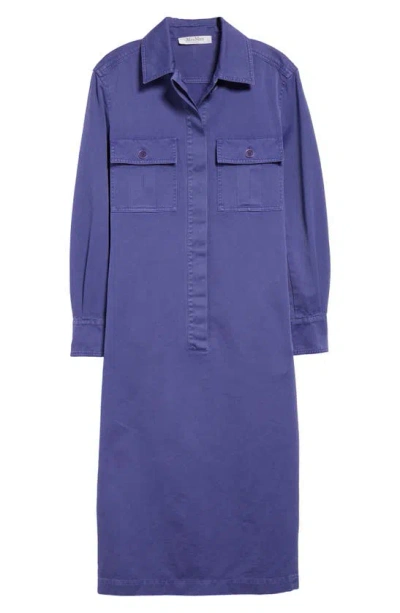 MAX MARA CENNARE LONG SLEEVE MIDI SHIRTDRESS