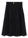 Max Mara Flared High-waisted A-line Skirt Button Belt