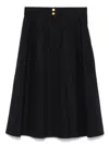 Max Mara Flared High-waisted A-line Skirt Button Belt
