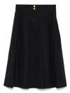 Max Mara Flared High-waisted A-line Skirt Button Belt