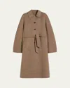 Max Mara Oversized Cashmere Coat In Brown