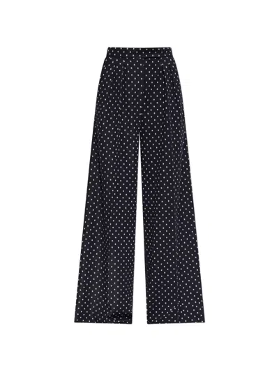 Max Mara Cerbero Polka-dot Palazzo Pants In Multi