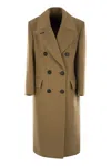 Max Mara Oversized Double-breasted Cashmere Jacket In Brown