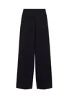 Max Mara High Waist Wide Leg Trousers In Navy