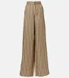 Max Mara Cestino Linen And Cotton-blend Palazzo Pants In Sand