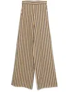 Max Mara Cestino Striped Palazzo Pants In Neutrals