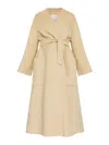 Max Mara Waist Belt Long Length Cardigan Sleeves In Beige