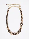 Max Mara Chain Belt In Striped Brown