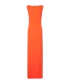 Max Mara Chain-detail Cady Gown In Orange