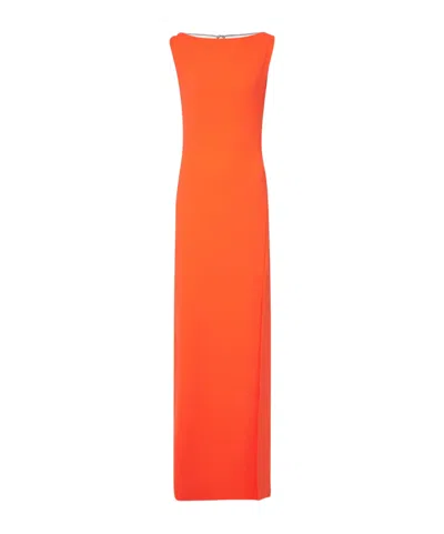 Max Mara Chain-detail Cady Gown In Orange