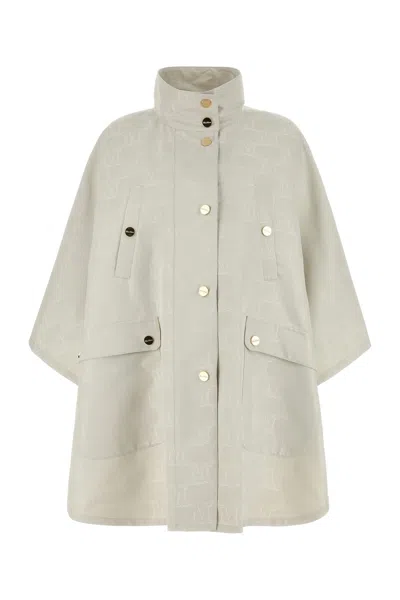 MAX MARA CHALK JACQUARD CAPE