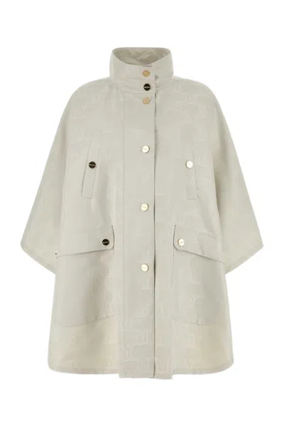 MAX MARA CHALK JACQUARD CAPE