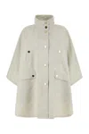 Max Mara Jacquard Cape Monogram Pattern In Neutral