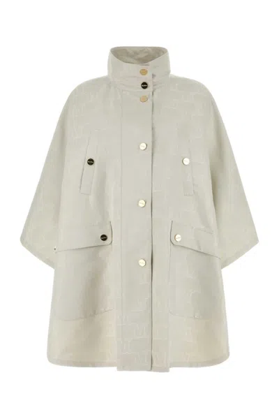 MAX MARA CHALK JACQUARD CAPE
