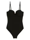 Max Mara Chantal Detachable-straps Swimsuit In Black