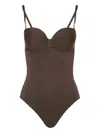 Max Mara Chantal Swimsuit In Brown
