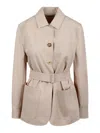 Max Mara Pulvino Safari Jacket In Neutral