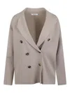 Max Mara Double Breasted Jacket In Beige