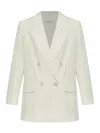 Max Mara Tailored Jackets Featuring Double-breasted Design In White