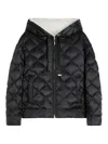 Max Mara Disoft Reversible Zip-up Down Jacket In Black
