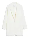 Max Mara Orlaya Oversize Stretch-wool Canvas Jacket In White