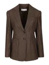 Max Mara Wool Tweed Jacket In Brown