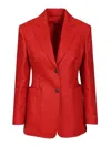Max Mara Tailored Jacket Single Breasted Notch Lapel In Red