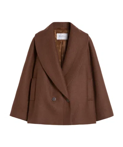 Max Mara Chaquetón De Lana Y Camello In Brown