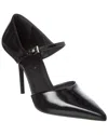 Max Mara Charlie Leather Slingback Pump In Black